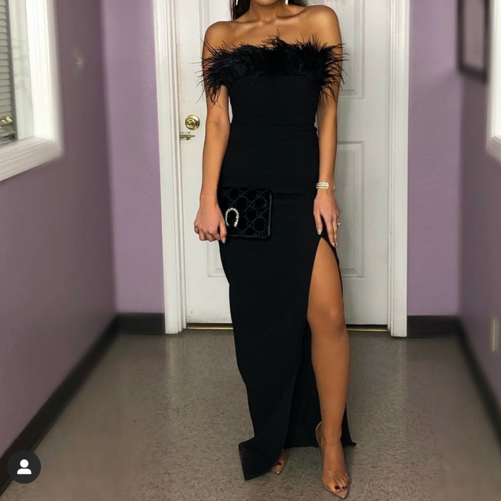 REVOLVE Black Tie Dress